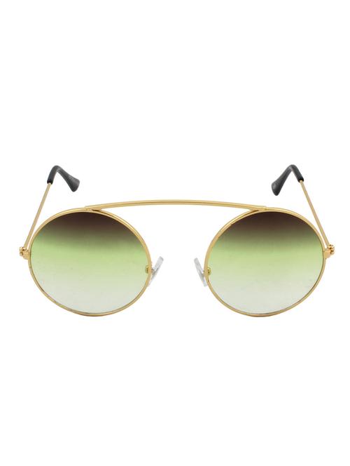 gold full rim round sunglasses. - 12930042 - Very Small Image - 1