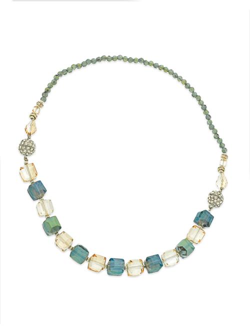 multi colored crystal short necklace - 12936893 - Very Small Image - 1