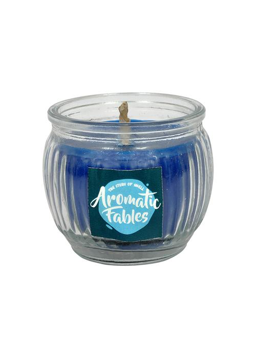 first row aromatic fables 7oz magnet fragrance soy wax scented decorative gifting blue color round glass candle - 12937506 - Very Small Image - 1