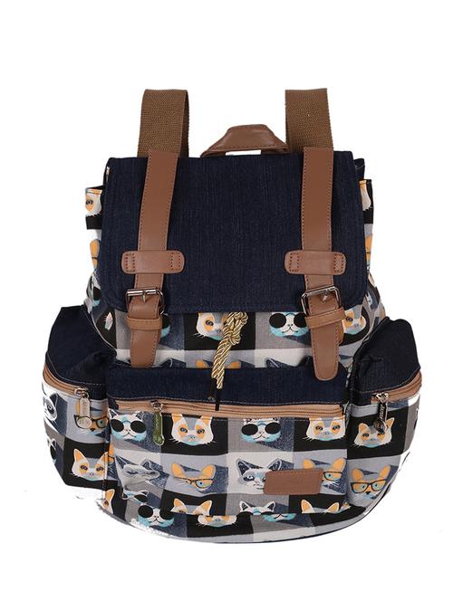 multi colored canvas backpack - 12941613 - Very Small Image - 1