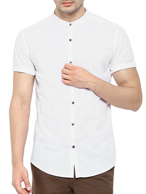 white cotton casual shirt - 12955438 - Very Small Image - 1