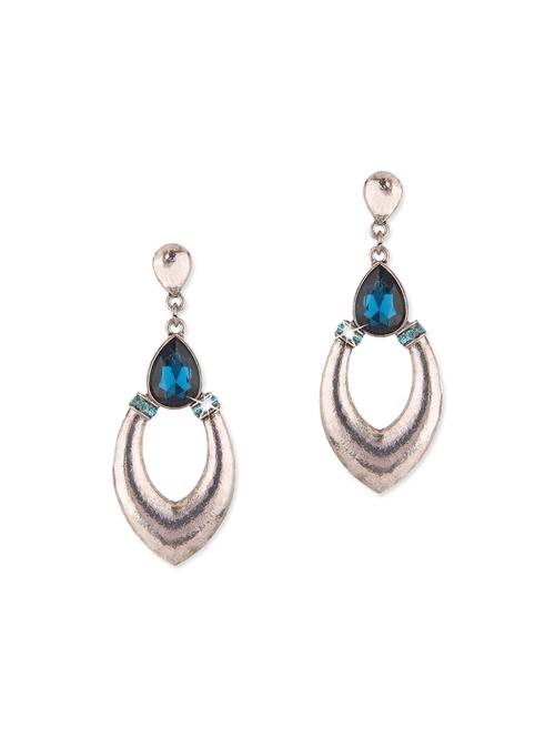blue metal drop earrings - 12957866 - Very Small Image - 1