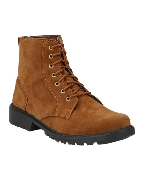 Brown Suede High Ankle Boot - 12959363 - Very Small Image - 1