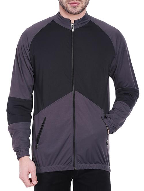 grey polyester casual jacket - 12962024 - Very Small Image - 1