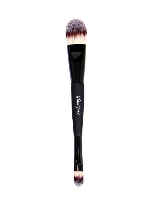 glamgals black double ended foundation /concealer brush (pack of 1) - 12962595 - Very Small Image - 1