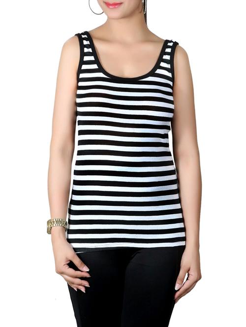 black striped cotton tank tee - 12963911 - Very Small Image - 1