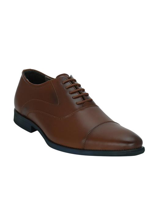 tan leatherette lace up oxford - 12974154 - Very Small Image - 1