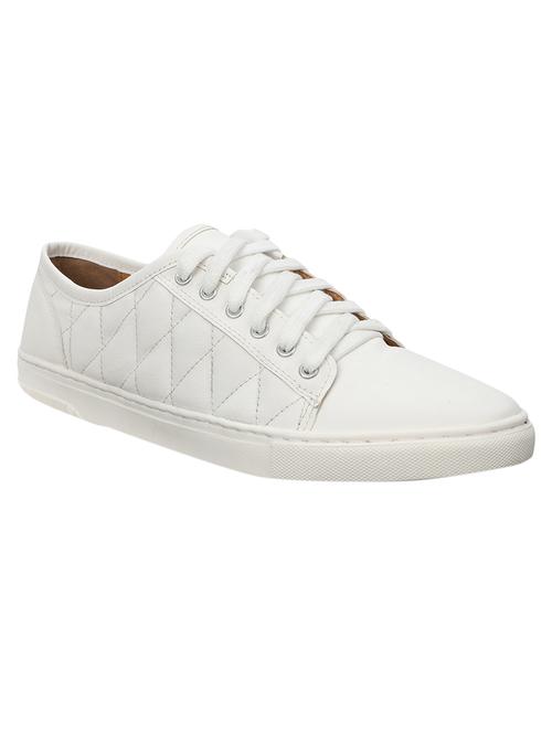white leatherette lace up sneaker - 12979100 - Very Small Image - 1