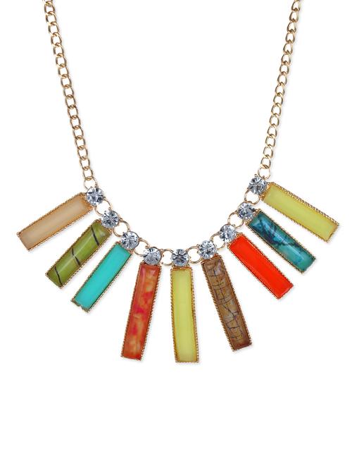 multi colored crystal short necklace - 12986371 - Very Small Image - 1