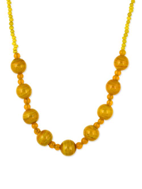 yellow plastic long necklace - 12987687 - Very Small Image - 1