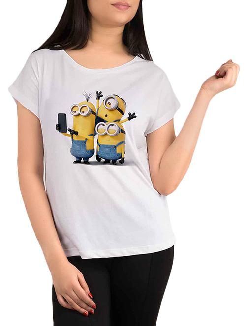 white printed polyester regular tee - 12988988 - Very Small Image - 1