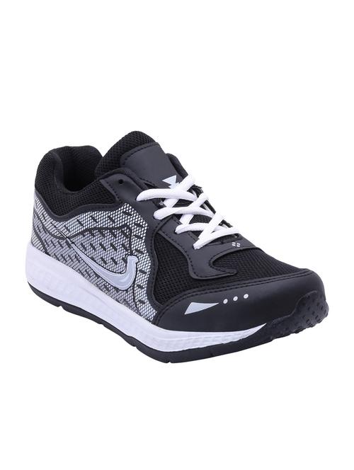 black mesh lace up sport shoes - 13004271 - Very Small Image - 1