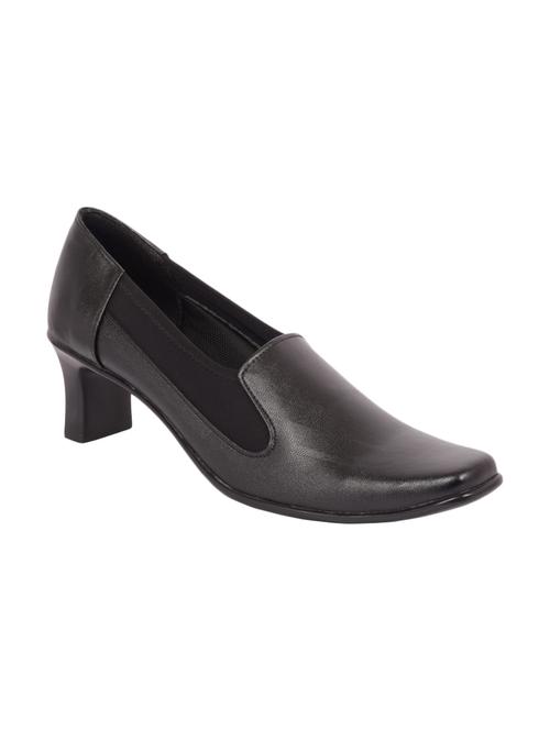 black leather slip on formal shoes - 13008818 - Very Small Image - 1