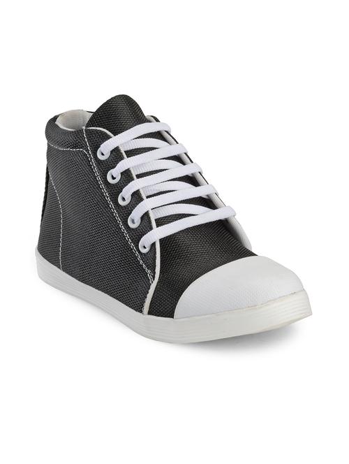 black canvas laceup sneakers - 13012008 - Very Small Image - 1