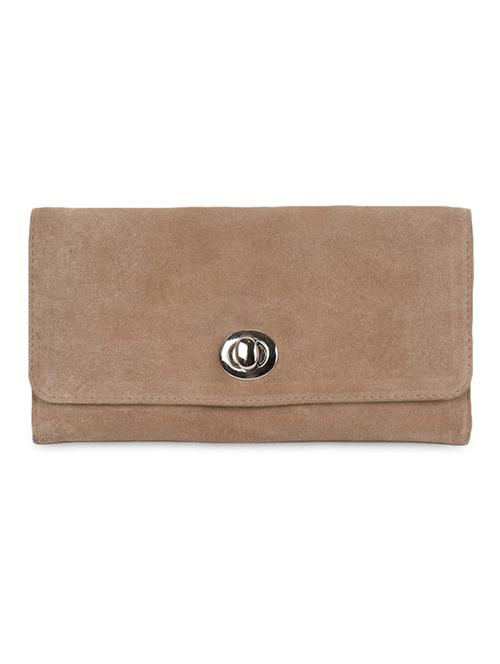 solid beige suede leather purse - 1301573 - Very Small Image - 1