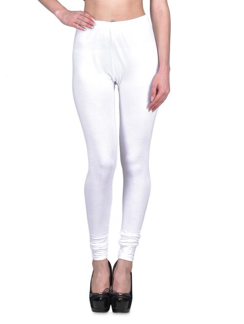 solid white viscose leggings - 1302920 - Very Small Image - 1