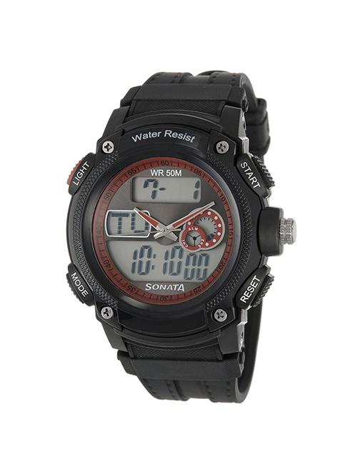 sonata ocean series digital multi-color dial men's watch - ne7989pp03j - 13029612 - Very Small Image - 1