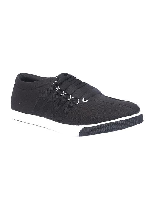 black canvas lace up sneakers - 13052612 - Very Small Image - 1