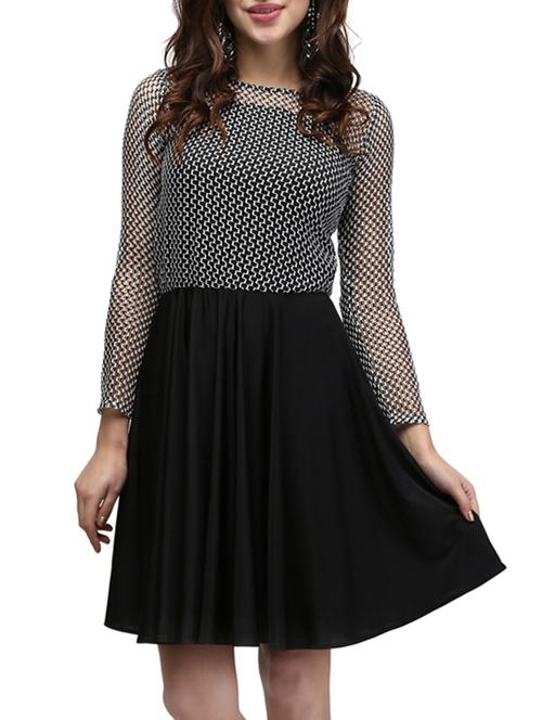 women's fit & flare abstract dress - 13056012 - Standard Image - 0