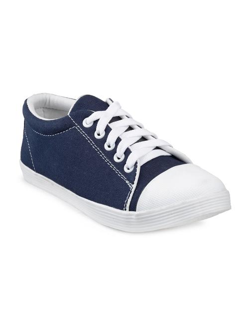 blue canvas laceup sneakers - 13064510 - Very Small Image - 1