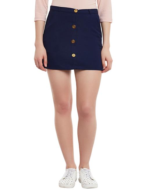navy blue polyester skirt - 13069288 - Very Small Image - 1