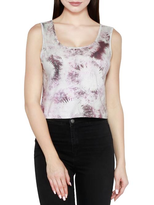 brown jersey crop top - 13074475 - Very Small Image - 1