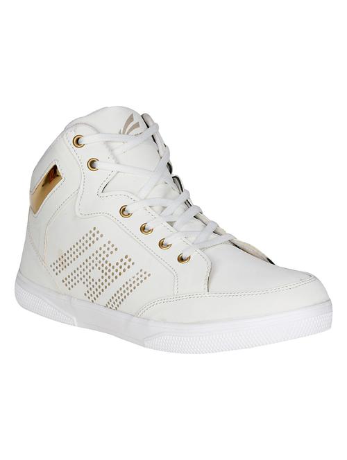 white leatherette lace up sneaker - 13085353 - Very Small Image - 1