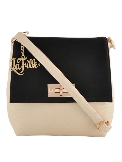 beige  leatherette  handbag - 13088218 - Very Small Image - 1