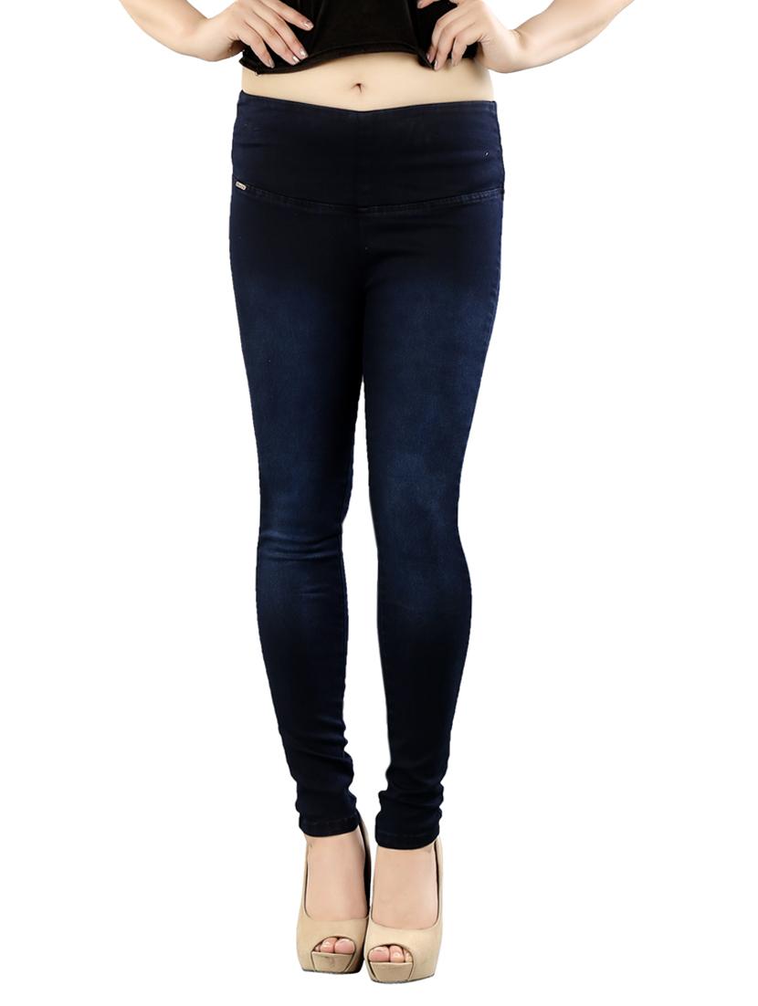 dark blue denim jeggings