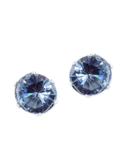blue colored metal studs earrings - 13136901 - Very Small Image - 1