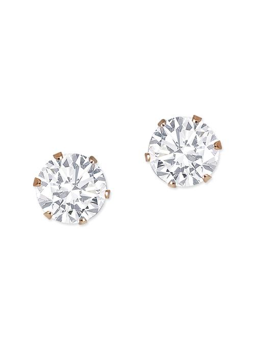 crystal metal studs earrings - 13136908 - Very Small Image - 1