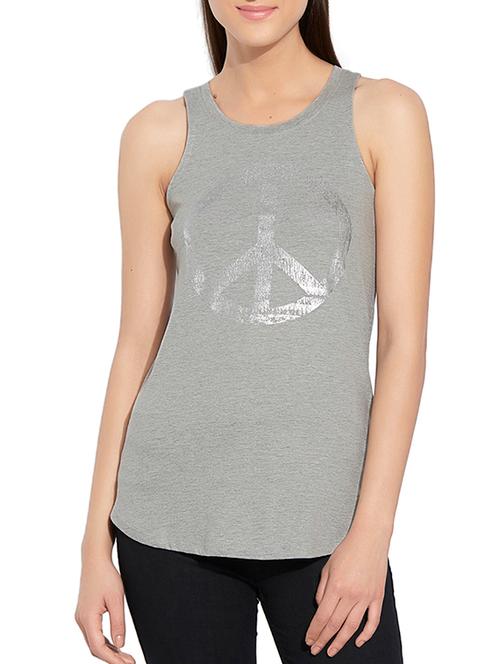 grey polyester tank tee - 13142075 - Very Small Image - 1