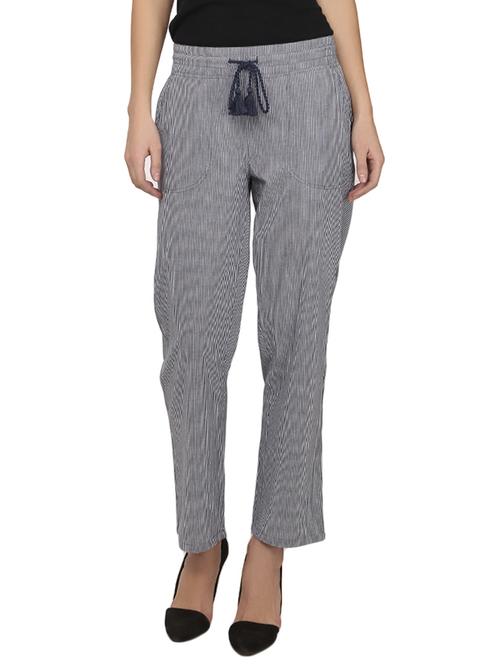 striped flat front tailored trouser - 13151366 - Standard Image - 0