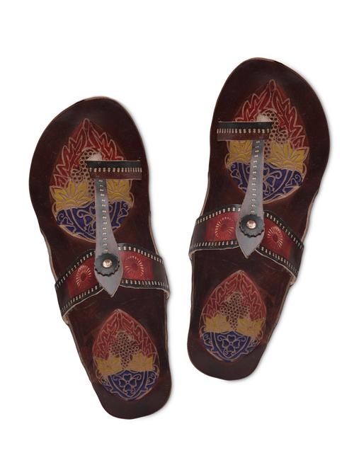 brown leather kolhapuris - 1318745 - Very Small Image - 1