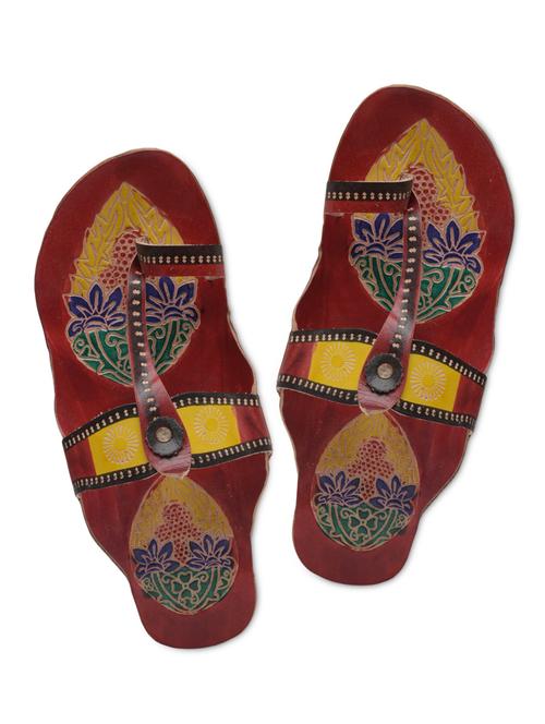 red leather kolhapuris - 1318747 - Very Small Image - 1