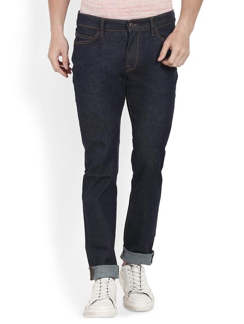 solid navy blue denim jeans - 13258924 - Very Small Image - 1