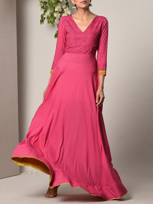 Pink printed maxi dress - 13266821 - Very Small Image - 1