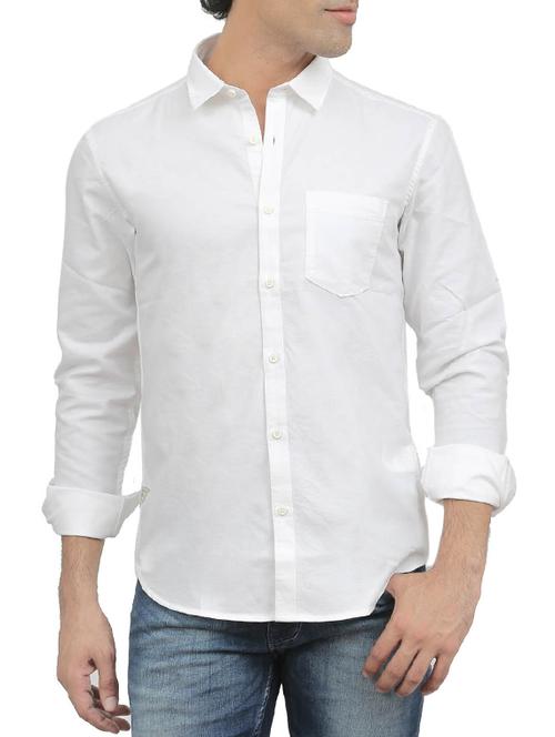 white cotton casual shirt - 13323875 - Very Small Image - 1