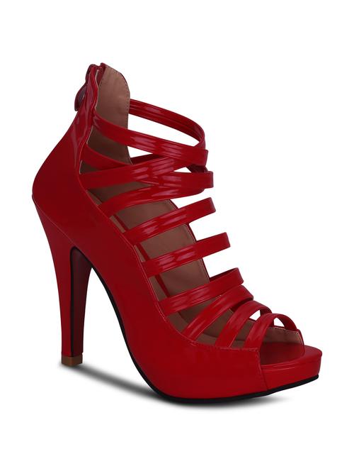 red leatherette gladiators sandals - 13343033 - Very Small Image - 1