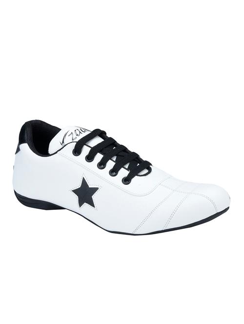 white leatherette lace up shoe - 13377330 - Very Small Image - 1