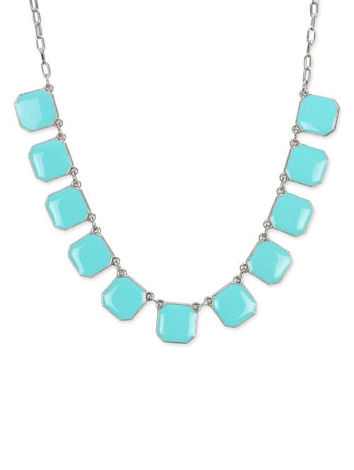 Lass Vogue Blue Studded Necklace - 13393452 - Very Small Image - 1
