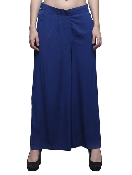 solid navy blue palazzo - 13422066 - Very Small Image - 1