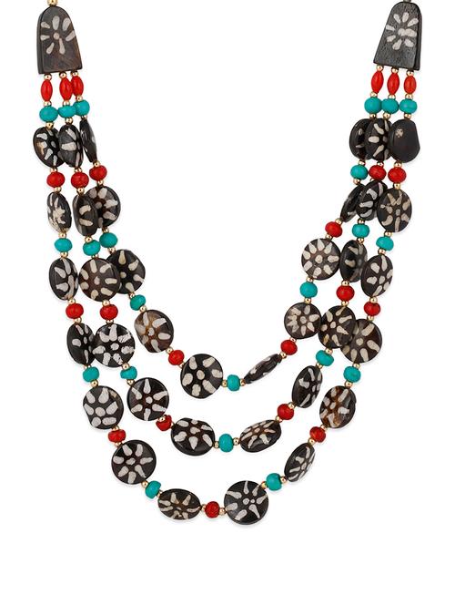 multi colored bone long necklace - 13423371 - Very Small Image - 1