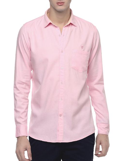 pink cotton casual shirt - 13437674 - Very Small Image - 1