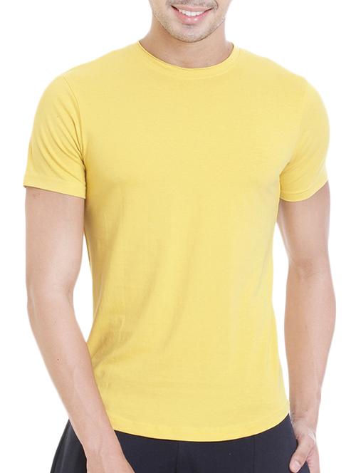 yellow cotton  t-shirt - 13523945 - Very Small Image - 1