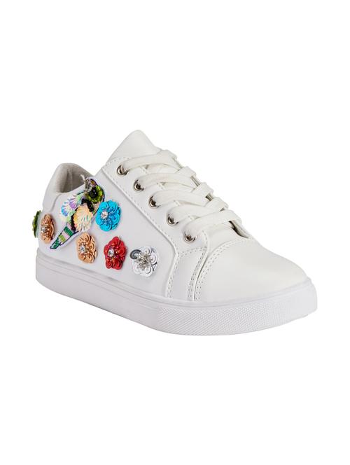 white leatherette sneakers - 13551118 - Very Small Image - 1