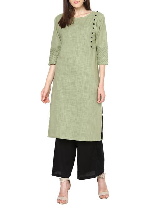 solid straight kurta - 13648173 - Very Small Image - 1