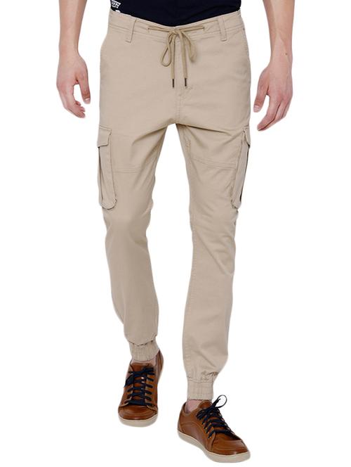 Beige Cotton Jogger - 13651446 - Very Small Image - 1