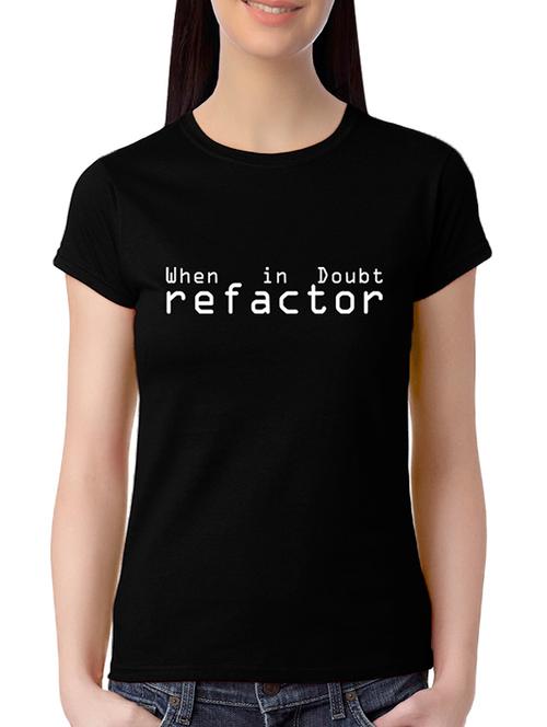 black cotton regular tshirt - 13667064 - Very Small Image - 1