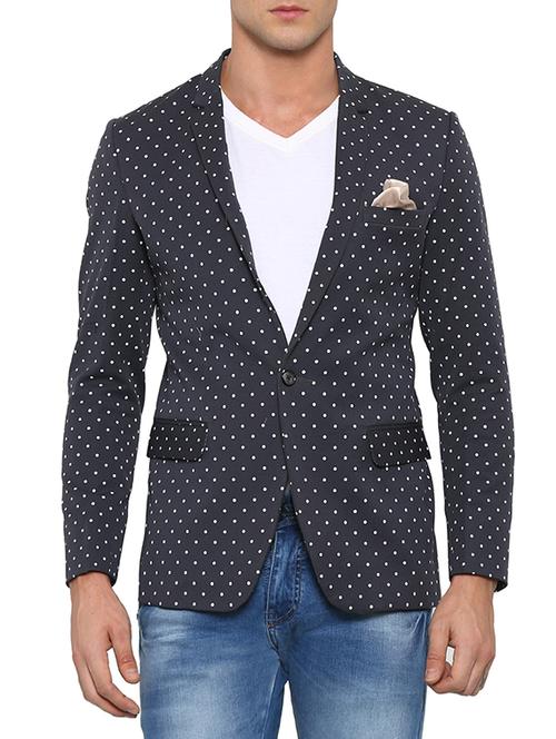 blue cotton single breasted blazer - 13676750 - Very Small Image - 1